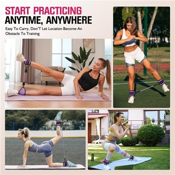 Ankle Resistance Bands with Cuffs, Home Gym Workout Equipment, Lifting Glute - Picture 6 of 7